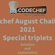 Codechef August Long Challenge 2021 Special Triplets SPCTRIPS Solution And Explanation