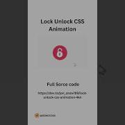 Lock Unlock CSS Animation Animation Css Threejs Coding Developer Cssanimation Shorts