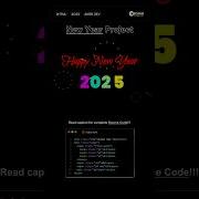 Happy New Year 2025 Project Using HTML CSS And JavaScript Shorts Newyear