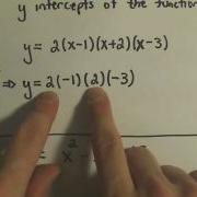 X Intercepts And Y Intercepts Of A Functions And Finding Them Example 1