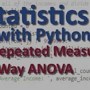 Repeated Measures OneWAY ANOVA Stats With Python 22