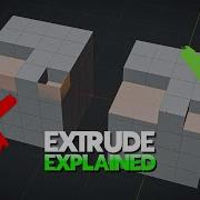 Объяснение инструмента Выдавливание Blender 4 для начинающих