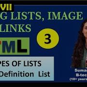 LEARN HTML Part 7 Types Of LISTS Definition Lists All Computer Classes