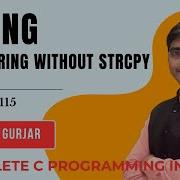 115 String Copy String Without Using Strcpy Complete C Programming Hindi