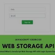 Understand What Is Web Storage API With Login Page Exercise JavaScript Example