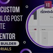 Create Custom Single Post Template In Elementor Theme Builder Single Blog Post Template