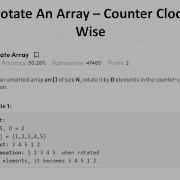 How To Rotate An Array Counter Clock Wise C Geeks For Geeks