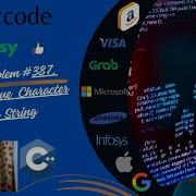 387 First Unique Character In A String Problem No 387 C Leetcode Hindi