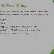 COMP1010 String Numeric Conversions