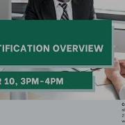 SBA Certification Overview