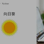 Python海龟绘图 函数和for循环综合课 向日葵