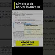 Simple Web Server In Java 18 Coding Httpserver Internetserver Code Java18
