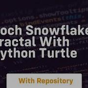 Koch Snowflake Fractal With Python Turtle