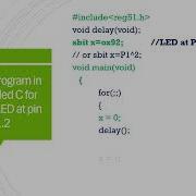 Embedded C Program For LED Blinking
