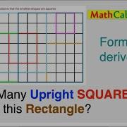 How Many Upright SQUARES Are In A Rectangle Summation Formula