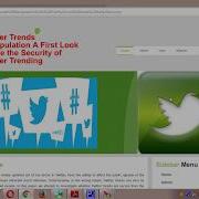 Twitter Trends Manipulation A First Look Inside The Security Of Twitter Trending