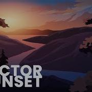 Vector Mountain Sunset On Inkscape Speed Art