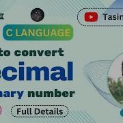 How To Convert Decimal To Binary Number System Using Recursion In C Tasin Coder