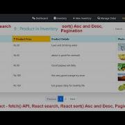 React Fetch API React Search React Sort Asc And Desc Pagination