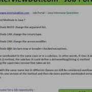 Overloaded Methods In Java Java Interview Questions Interviewdot