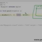 Draw Rectangle In Java Applet Hindi