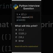 Day 22 Python Interview Questions Tuple Mutability Trick Explained Python Coding Shorts