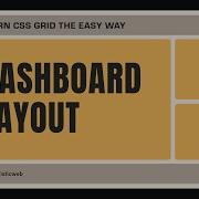 CSS Grid Create A RESPONSIVE DASHBOARD Layout In Minutes
