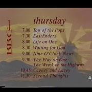 BBC1 Announcer Peter Brook 2nd August 1990