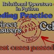 Coding Practice 2A Relational Operators In Python Ccbp Nxtwave Assignments
