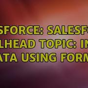 Salesforce Salesforce Trailhead TOPIC Input Data Using Forms