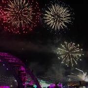 EDC Las Vegas 2016 Electric Sky FIREWORKS Show Over LVMS Sunday Day 3