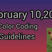 February 10 2026 Color Coding Guidelines