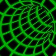 Fly Inside Green Digital Tunnel Grid In Connected Secure Computer Network 4K Moving Background Loop