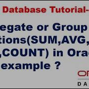 Aggregate Or Group Functions In Oracle With Example SUM AVG MIN MAX COUNT Oracle Database