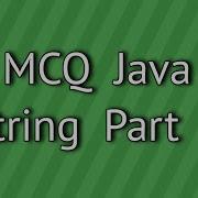 MCQ Java String Part 2