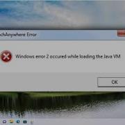 Windows Error 2 Occurred While Loading The Java VM Solution