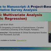 From Data To Manuscript Course Week 6 Part 1 Multivariate Analysis