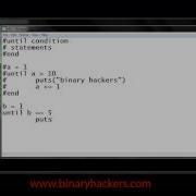Ruby Programming Part 17 Until Loop