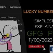 Lucky Numbers POTD GFG Problem Of The Day C Java Python CodeThurst