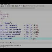 Printing Constants Decimical Octal Hexadecimal Float Character And String Constans