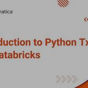 Introduction To Python Tx On Databricks