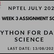 NPTEL Python For Data Science Week 3 Assignment 3 Solution Week 3 Nptel Nptelanswers
