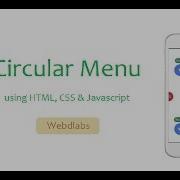 Circlular Menu Design Using HTML And CSS And Javascript WebDlabs Weblab
