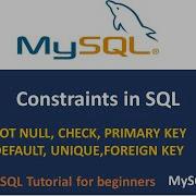Constraints In Sql Check Default Not Null Unique Primary Key Foreign Key Constraints In Sql
