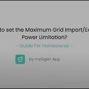 How To Set The Maximum Grid Import Or Export Power Limitation