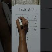 Table Of 13 Table Trick Of 13 Shorts Maths Tricks Table