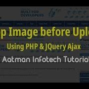 PHP Ajax Crop And Resize Image Before Upload