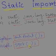 Java 99 Static Import In Java Basics Of Import In Java