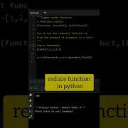 Reduce Function In Python Coding Python Shorts