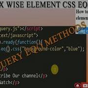 Jquery Eq Method Index Wise Element Css Eq Method Jquery Tutorial Avadh Tutor